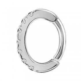 Clicker owalny z rantem kryształków: stal chirurgiczna 316L