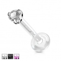 Labret kryształ w łapkach i elastyczny pręt