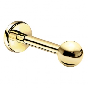 Labret ze złota 14K z kulką - gwint zewnętrzny PW703