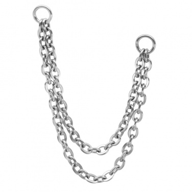 Łańcuszek podwójny prosty z tytanu G23