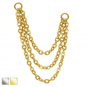 Łańcuszek potrójny prosty z tytanu G23 PDT003