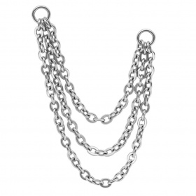 Łańcuszek potrójny prosty z tytanu G23