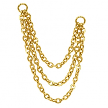 Łańcuszek potrójny prosty z tytanu G23