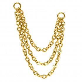 Łańcuszek potrójny prosty z tytanu G23