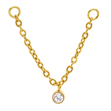 Łańcuszek pojedynczy kryształ z tytanu G23