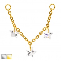 Łańcuszek trzy kryształowe gwiazdki