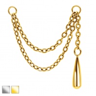 Łańcuszek asymetryczny z łezką