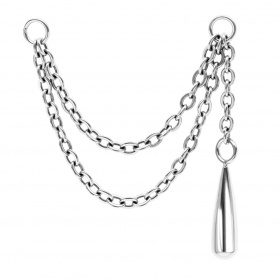 Łańcuszek asymetryczny z łezką: tytan G23