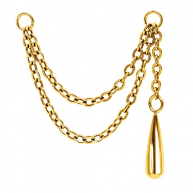 Łańcuszek asymetryczny z łezką: tytan G23