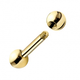 Kolczyk do ucha ze złota 14K (585) sztanga: gwint zewnętrzny