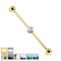 Sztanga industrial z odkręcanym kryształkiem