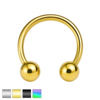 Stalowa podkówka z kulkami