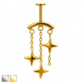 Labret do vertical helix potrójna gwiazdka: gw. wewnętrzny, tytan G23 PWT002