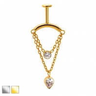 Labret do vertical helix podwójne kryształki