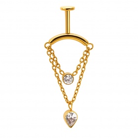 Labret do vertical helix podwójne kryształki: tytan G23, gwint wewnętrzny