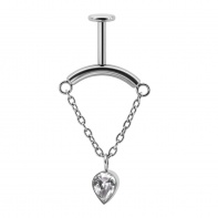 Labret do vertical helix z odwróconą łezką