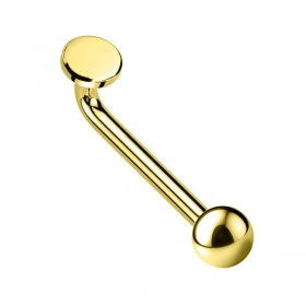 Kolczyk intymny Christina L-bar z dyskiem: tytan G23, gwint wew.