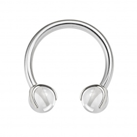 Podkówka przeźroczyste kulki: tytan G23, gw. wewnętrzny