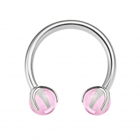 Podkówka przeźroczyste kulki: tytan G23, gw. wewnętrzny