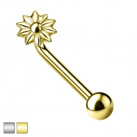 Kolczyk intymny Christina L-bar z kwiatkiem