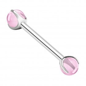 Sztanga z przezroczystymi kulkami: tytan G23, gw. wewnętrzny