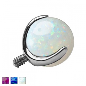 Tytanowa nakrętka - fioletowy opal PD434