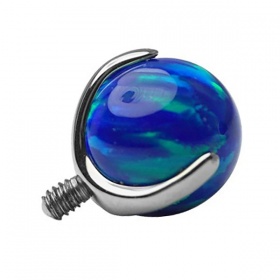 Tytanowa nakrętka - fioletowy opal