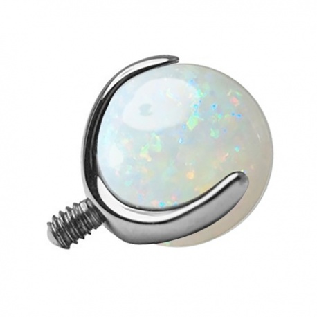 Tytanowa nakrętka - fioletowy opal