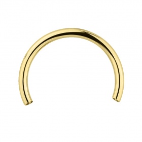 Tytanowy pręt - podkówka z gwintem wewnętrznym, kolor srebrny