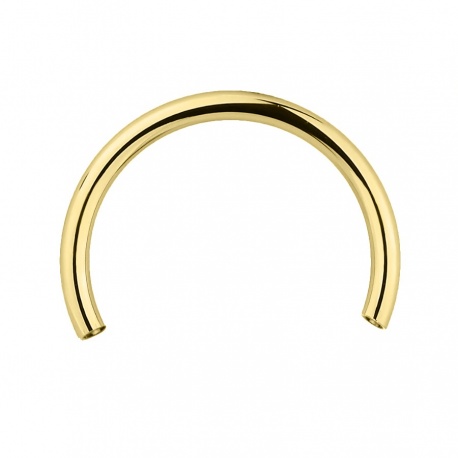 Tytanowy pręt - podkówka z gwintem wewnętrznym, kolor srebrny