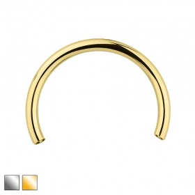 Tytanowy pręt - podkówka z gwintem wewnętrznym, kolor srebrny PD409