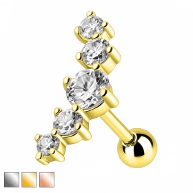Kolczyk do ucha - Pięć kryształków KU522