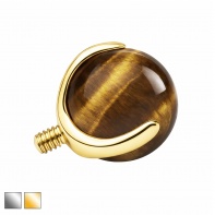 Tytanowa nakrętka z tygrysim okiem