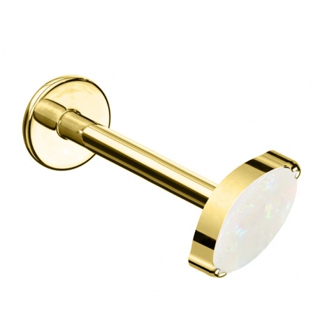 Labret z opalową łezką