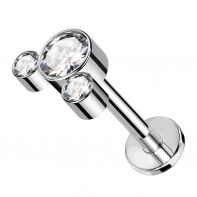 Labret kryształowy mały cluster