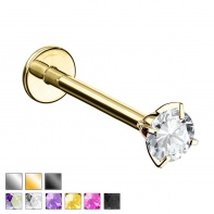 Labret z kryształkiem w pazurkach