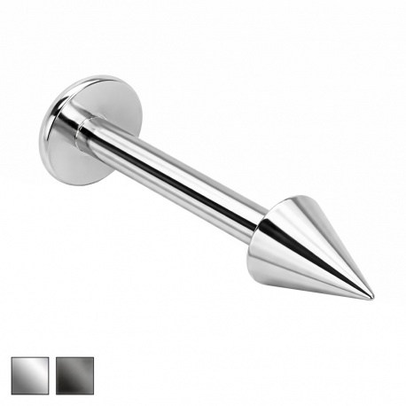 Labret z klasycznym stożkiem - gwint zewnętrzny, stal chirurgiczna 316L PWS001