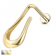 Labret z otwartą łezką