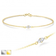 Bransoletka z podwójną trójkątną cyrkonią