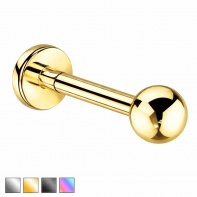 Tytanowy labret z kulką