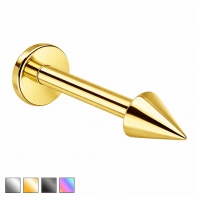 Tytanowy labret ze stożkiem