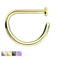 Tytanowy kolczyk do nosa - D-ring