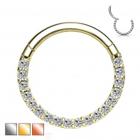 Tytanowy clicker z kryształkami