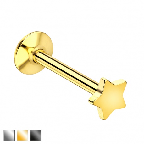 Labret z gwiazdką - Gwint wewnętrzny PW536