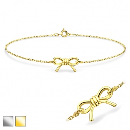 Bransoletka z kokardką: srebro (925), zapięcie federing BBAg001