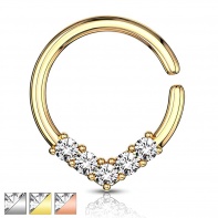 Kółko rozginane z pięcioma kryształkami