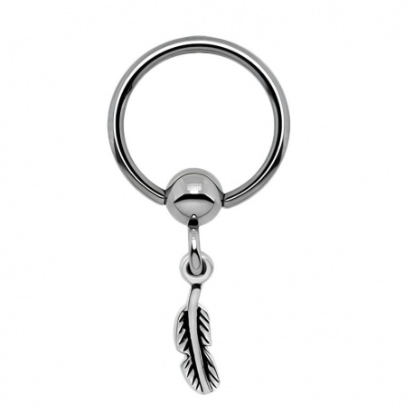 Kółko z kulką - Wiszące piórko PK536