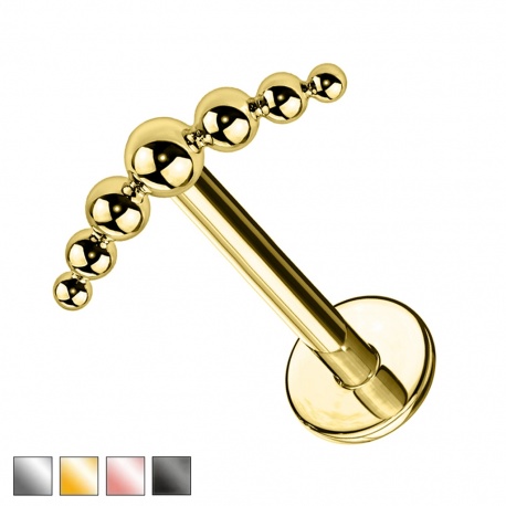 Labret cluster z kuleczek - gwint wewnętrzny, tytan G23 PW426