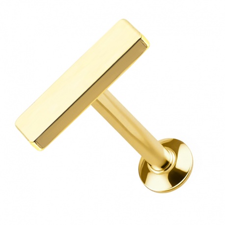 Labret z prostokątem - Gwint wewnętrzny