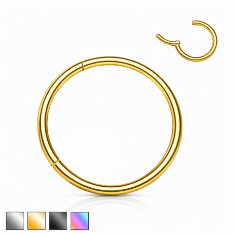 Kolczyk typu ring clicker z tytanu: 4 warianty PKT004